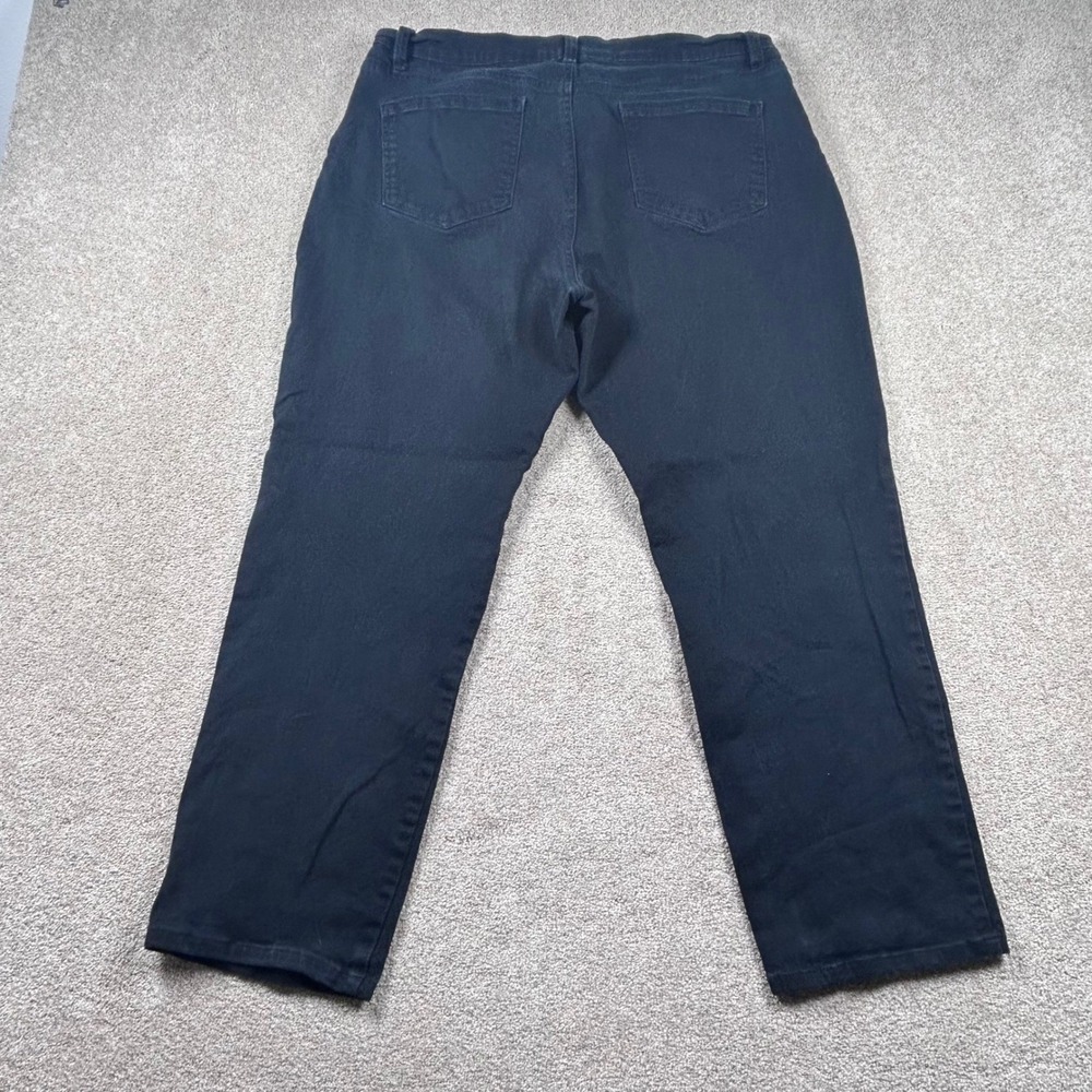 Gloria Vanderbilt Amanda Black Tapered Jeans Womens 18 Short High Rise Stretch - Picture 6 of 8